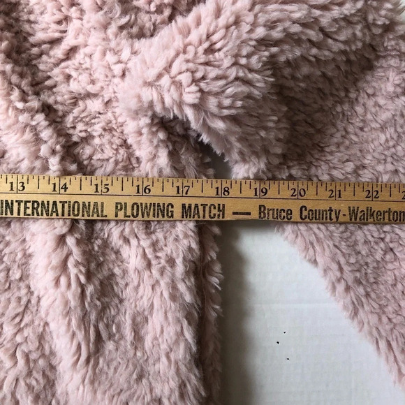 Dusty  Rose Faux Shearling Jacket - Picture 6 of 10